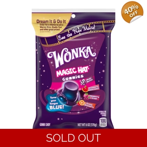Wonka Magic Hat Gummies - 170g Bag - Gummi Candy Hats - Fruity Sweets
